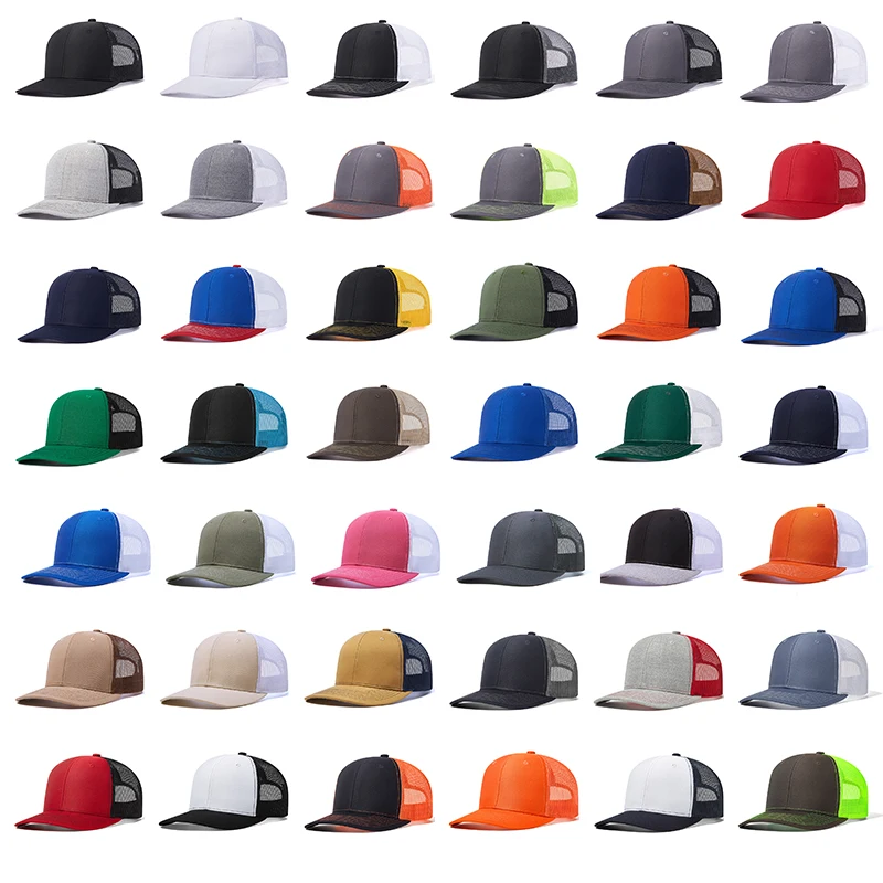 Wholesale Blank Plain Richardson 112 Mesh Style Trucker Hats Custom 3D Embroidery Logo Snap Back Baseball Caps Gorras