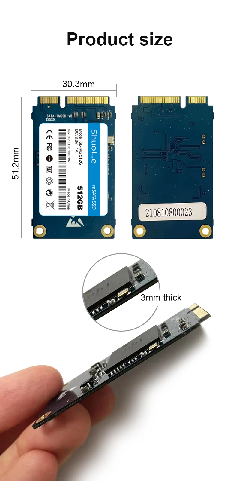 M Sata Msata Ssd 1t Ssd Pcba Disco Duro Estado Solid o 1tera