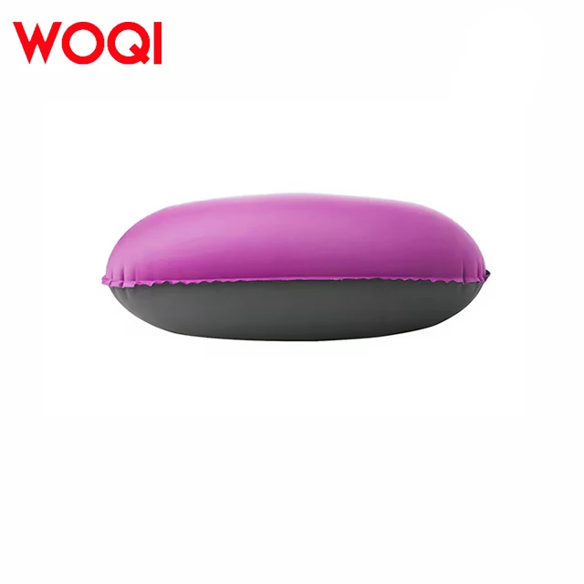 WOQI Ergonomic TPU Inflatable Travel Pillow Portable Hand Press Camping Neck Lumbar Support for Beach Backpacking Road Trips