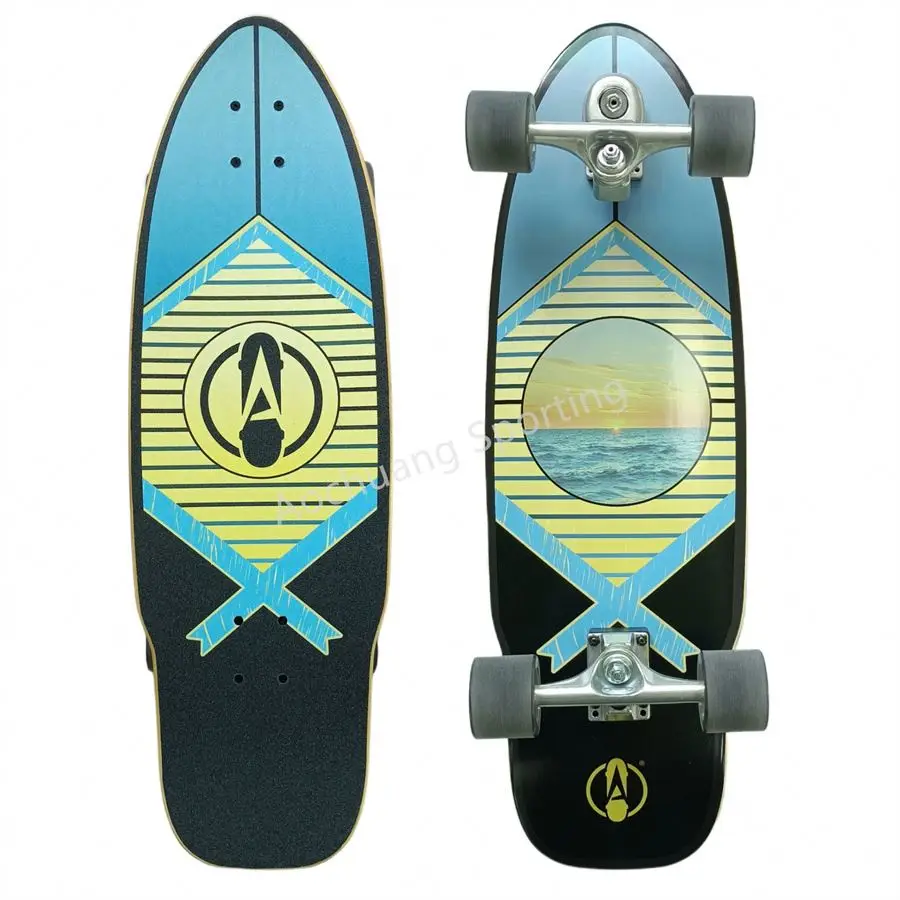 Istaride Custom Professional 32 Inch 7 Ply Maple Long Board Surf Skate Skateboard Longboard For Beginner