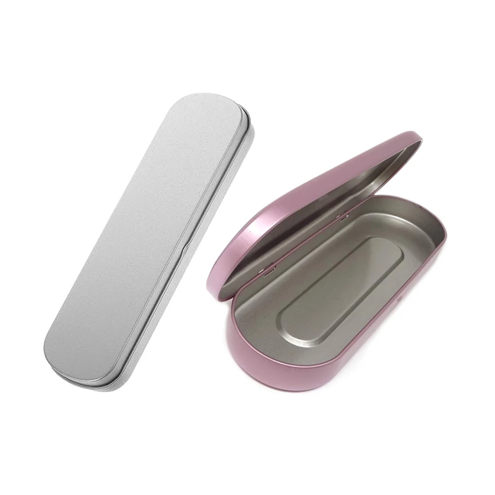 Metal Small Box Stainless Steel Stamping Makeup Packaging Boxes Aluminum School Supplies Pen Holder Cosmetic Cases