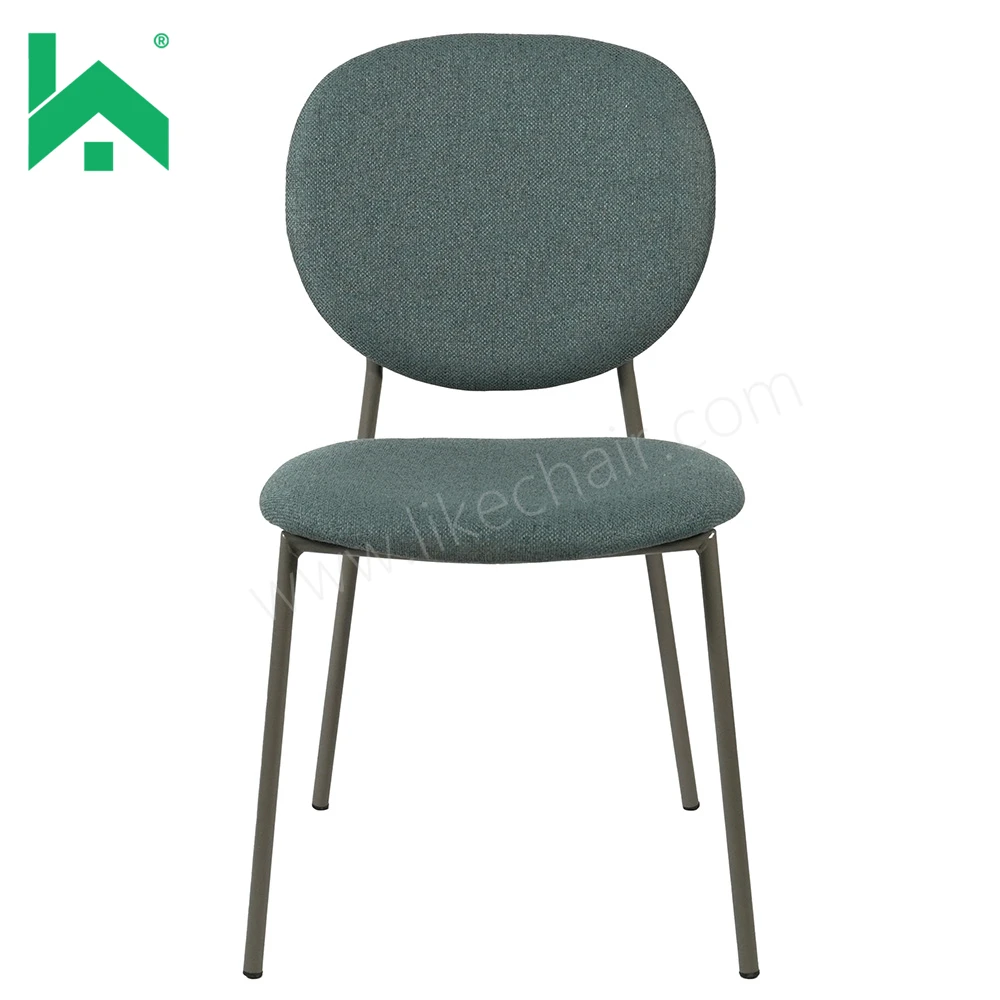 Hot sale Nordic high quality dining chair Modern Metal Leg Dinning Chair Modern Restaurant Hall French Fabric Dining Chair