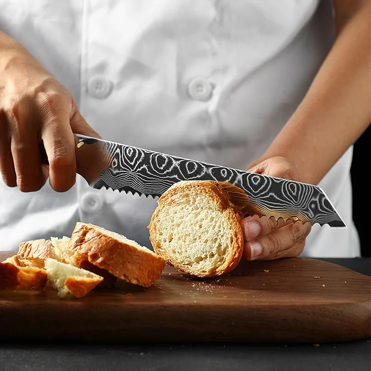 New Arrival Shogun Collection 67 Layer Japanese VG10 Steel  6 Piece Damascus Steel Kitchen Knife Set with Color G10 Handle