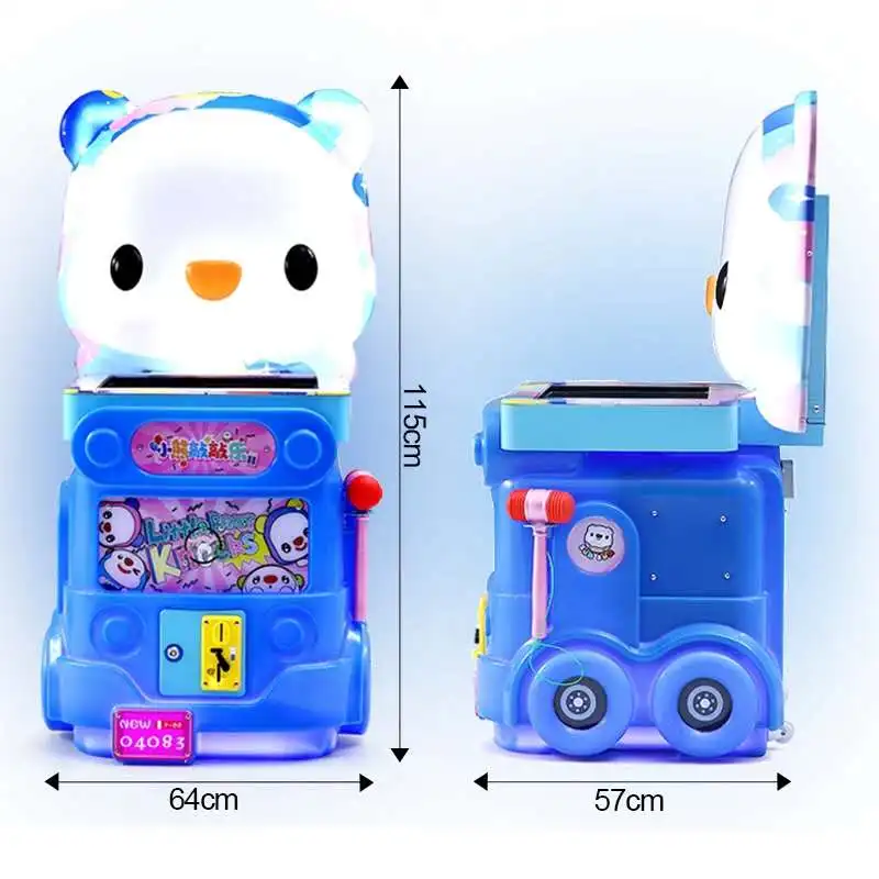ThreePlus kids little video coin operated children hitting hammer arcade game machine for sale