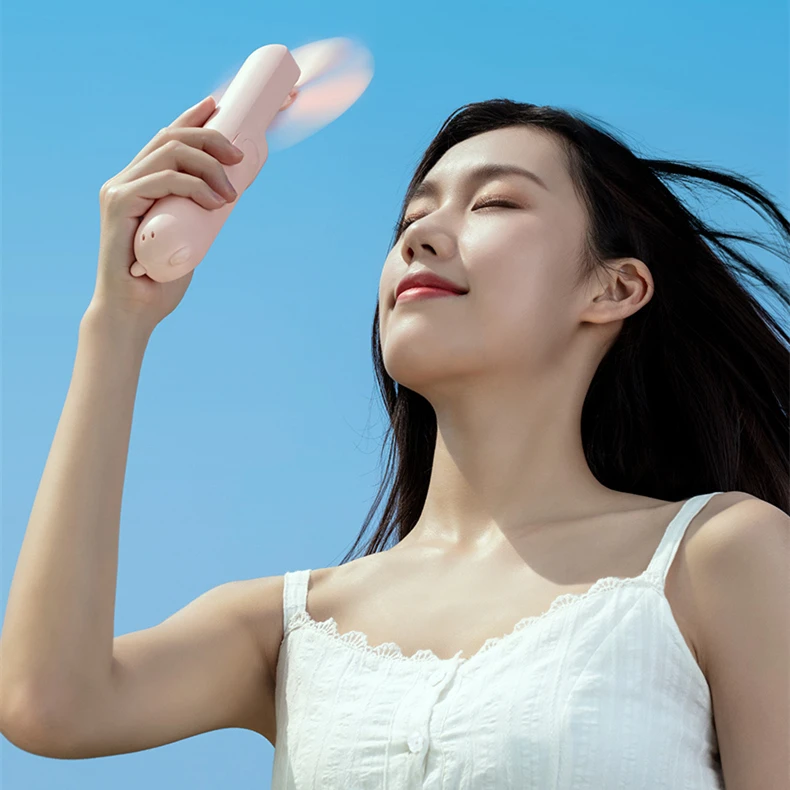 New 3 in 1 Portable Fan Mini Handheld Fan USB 4800mAh Recharge Hand Held Small Pocket Fan with Power Bank Flashlight Feature