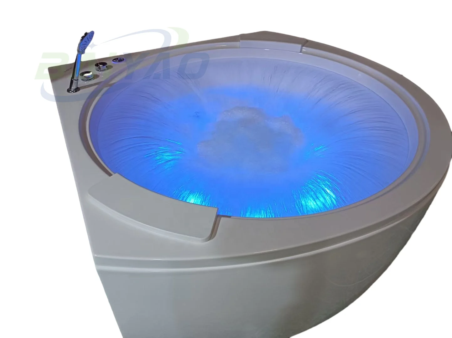 BAIYAO Smart 360 Waterfall Jakuzzi Two People  Indoor Spa Bath Tub Freestanding Corner Bathtubs & Whirlpools Jacuzzier