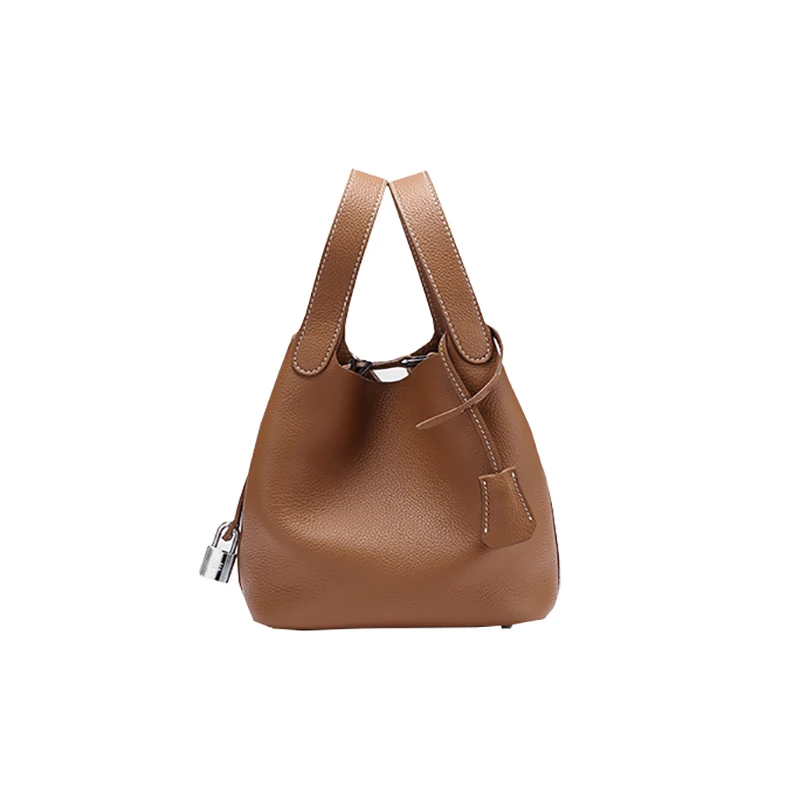Customizable logo Female bag leather bucket bag 2021 new trendy nternet celebrities temperament all-match handbag large capacity
