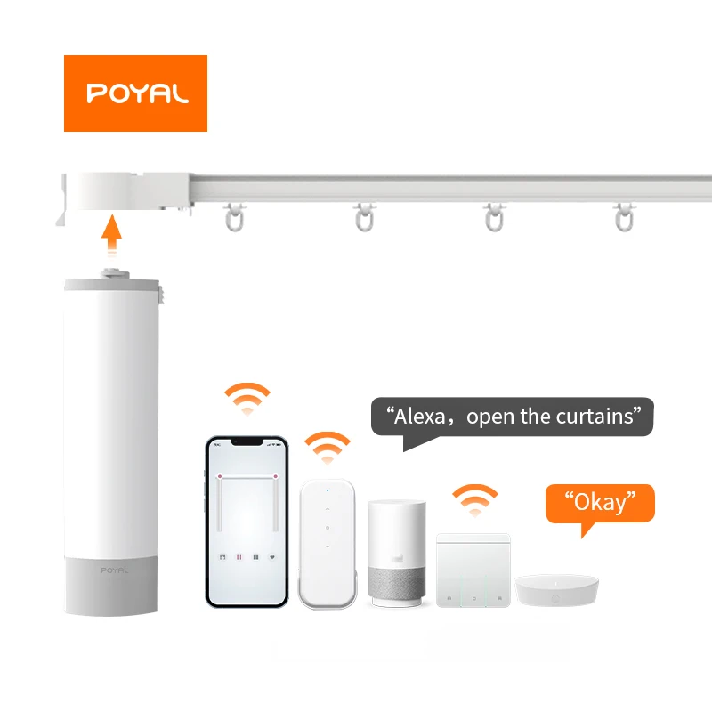 WiFi Bluetooth Function Curtain Motor Motorized Curtains Living Room Opening and Closing