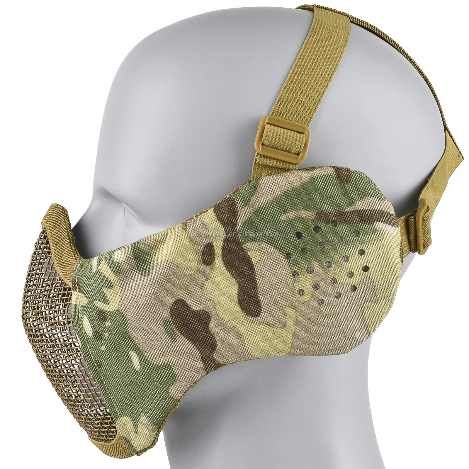 Warwolf V12 Multicolor mask for CS tactical training half face mask with ear protection