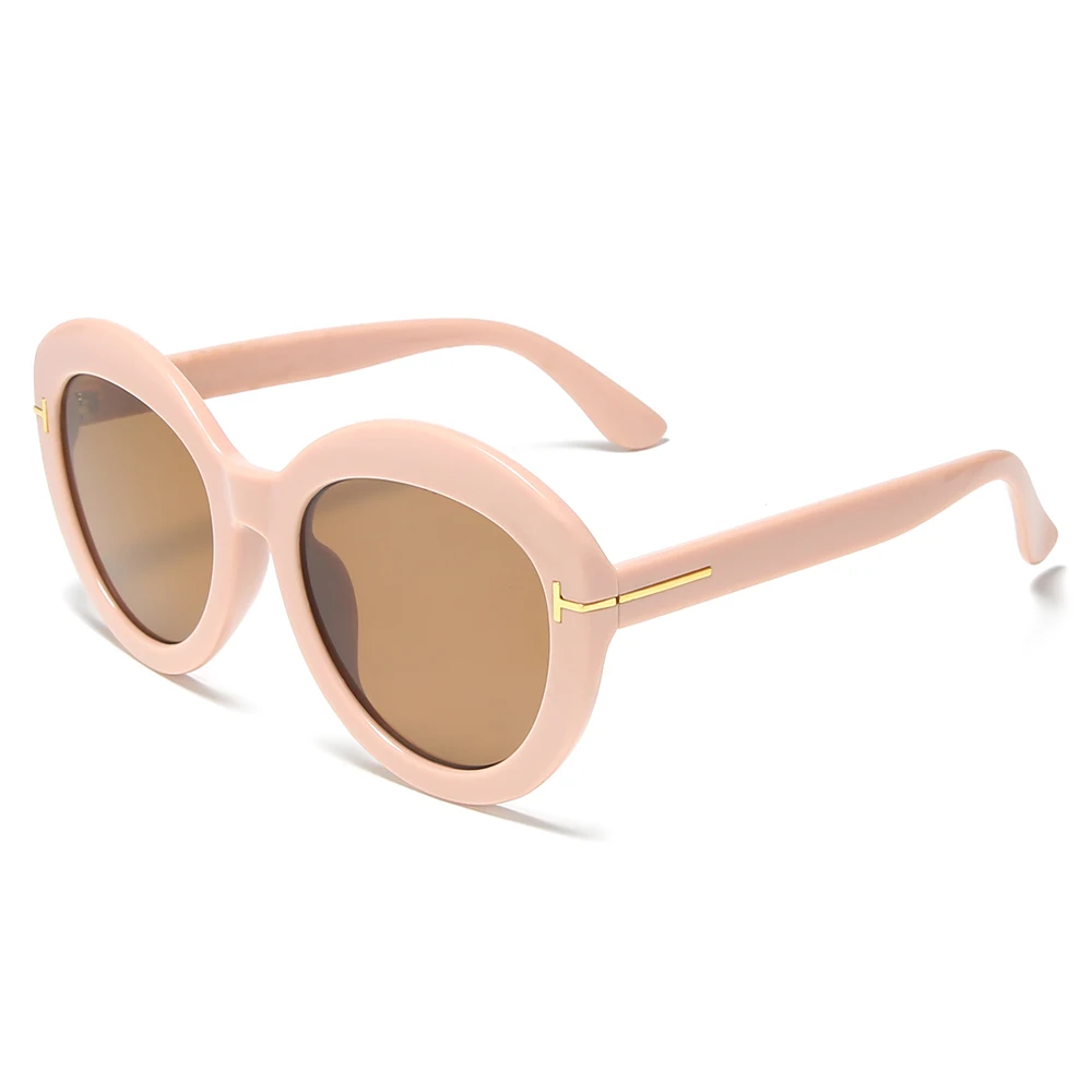 Keloyi Sunglasses Women Gradual PC Fashion UV400 Girl Pink Plastic Gradient Unisex Round