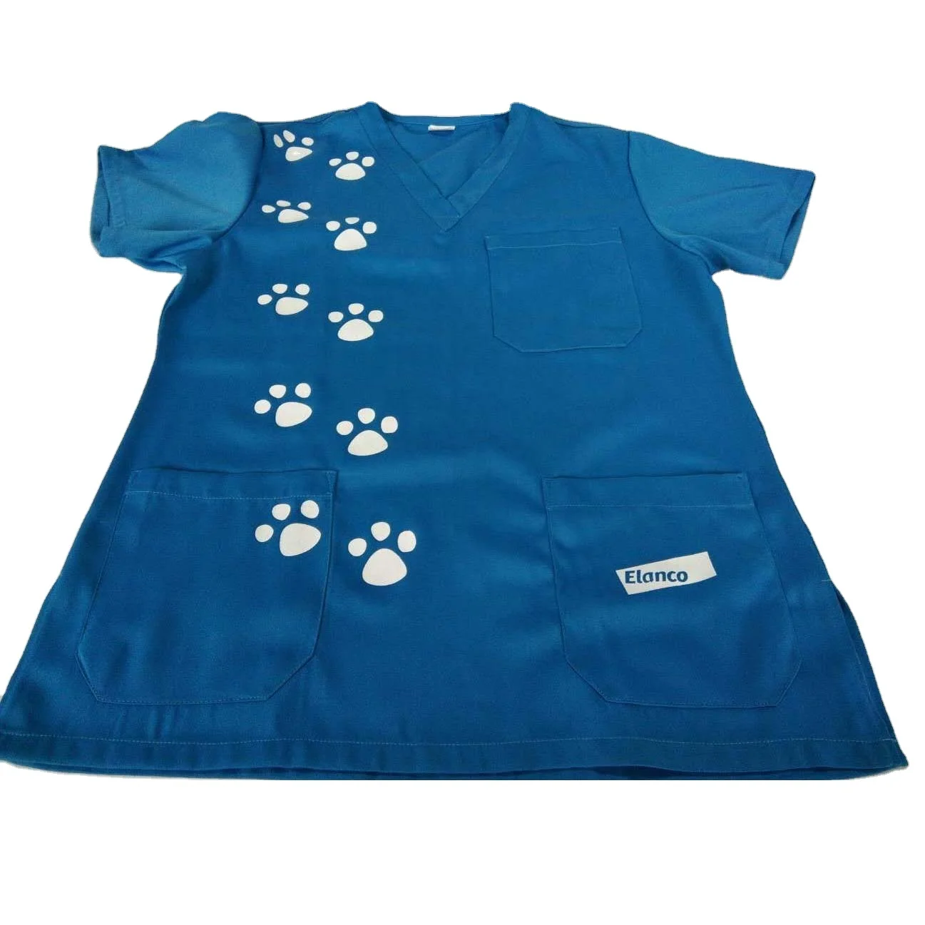 Комфортная униформа из спандекса, эластичная униформа для медсестер, топ с v-образным вырезом