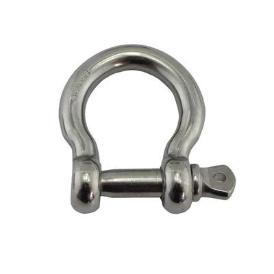 Stainless Steel M6 Screw Shackle 1/4 Inch Chain Shackle Bow Shackle Clevis Heavy Duty Screw Pin Shackle for Anchor, Towing, Off