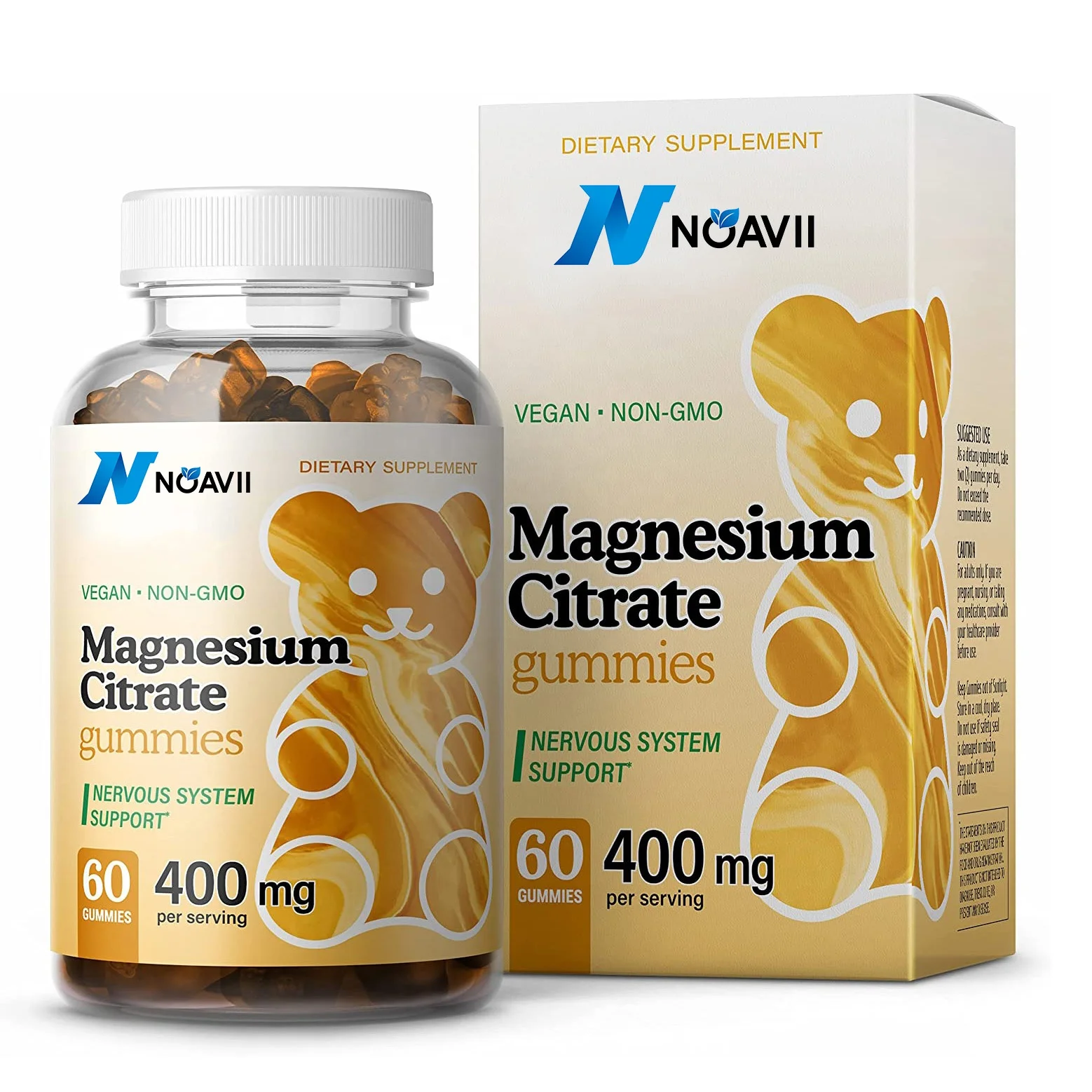 Magnesium Citrate Gummies Daily Dietary Supplement to Support Bones Muscle Function&Cognition Natural Sleep Aid Energy Booster