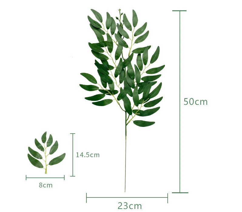 YOPIN-1579 Wholesale Silk Willow Leaf Branch Artificial Banyan Leaves For Decoration