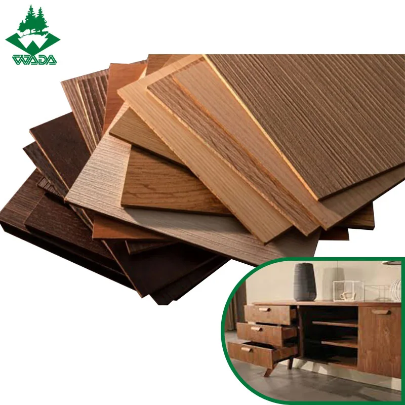melamine laminated mdf board 18mm walnut veneer mdf board for furniture