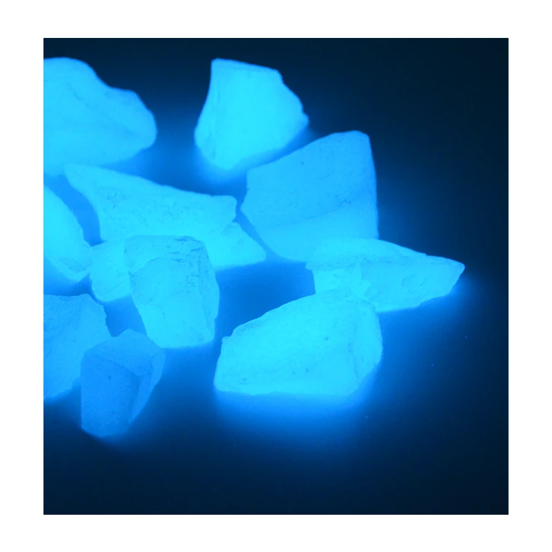 Ночная светящаяся в темноте флуоресцентная галька стеклянные чипы