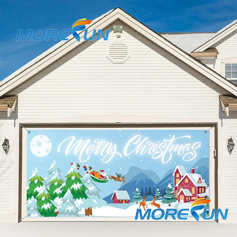 Merry Christmas Decorative Outdoor Display Tapestry Christmas Decoration Garage Banner Custom backdrop large background banner