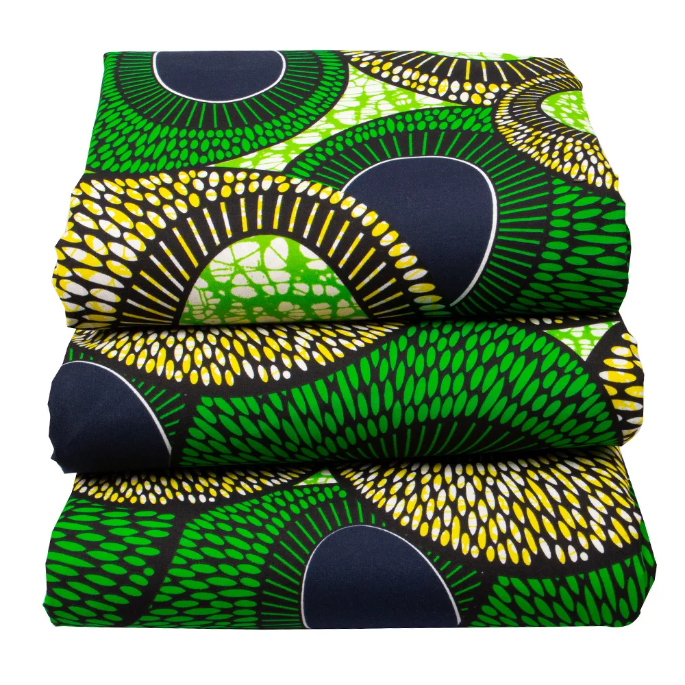 OEM Multiple Pattern 100% African Wax Printed Polyester Fabric Printed Hollandies Real Wax Batik Fabric