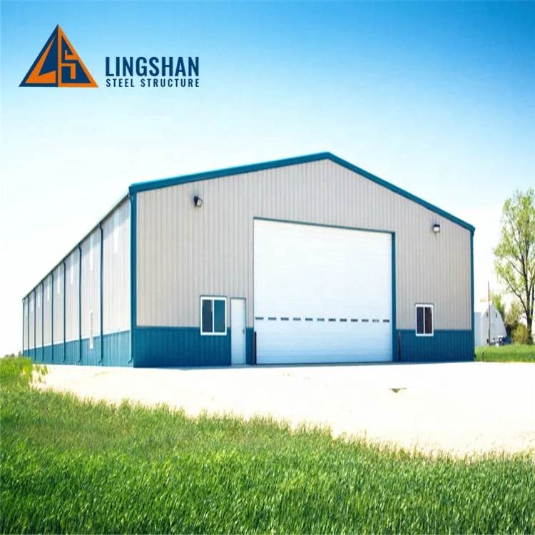 Low cost Lignshan design prefabricated metal warehouse factory steel structure cheap building kit shed for sale