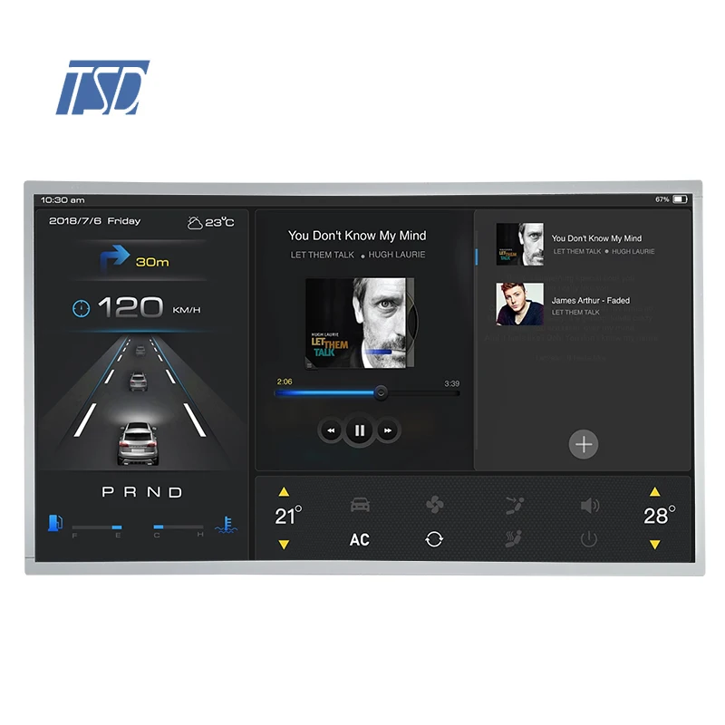 1280x800 res 30 pins LVDS interface 12.1 inch tft display LCD