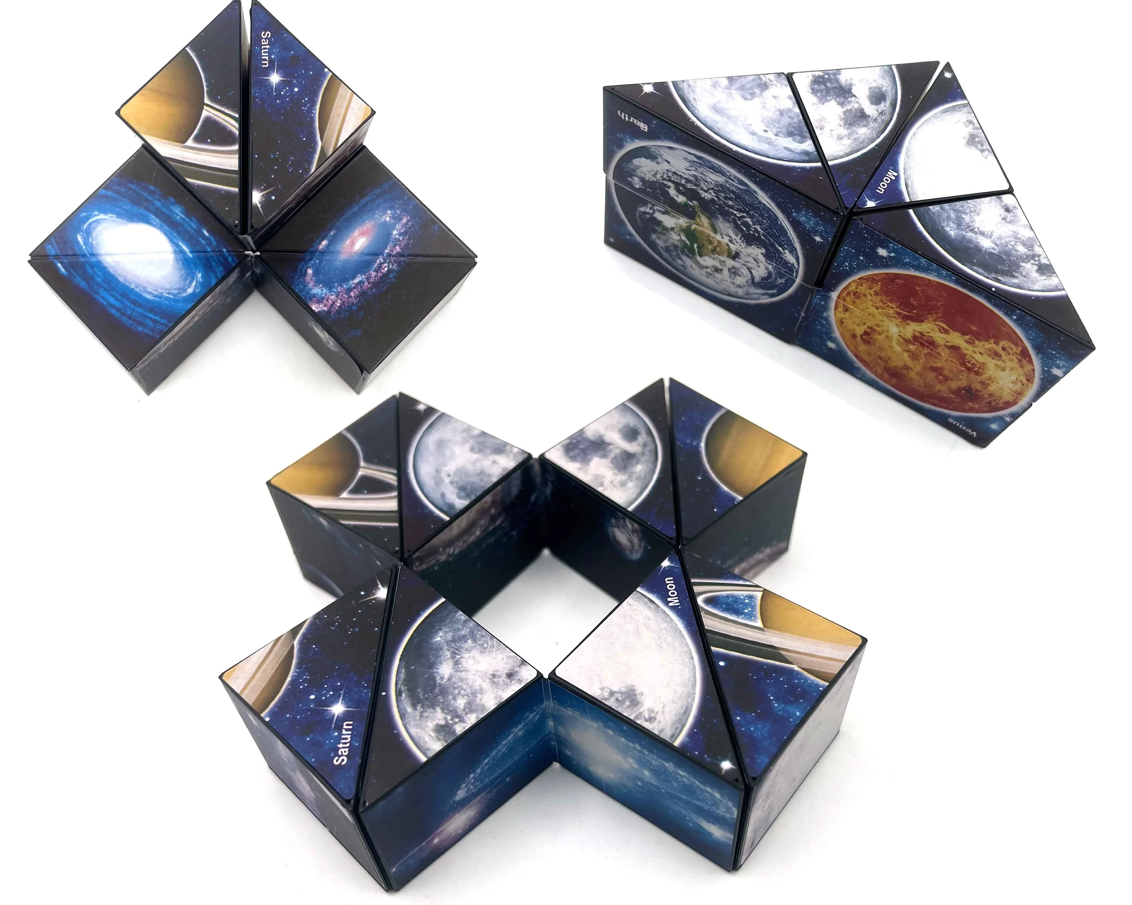 Magic Cube Stress Relief Toy Tie-dyed  Puzzle  Toys  New Infinity Flip Magic Cube Children Adult 3D Magic Cube Puzzle