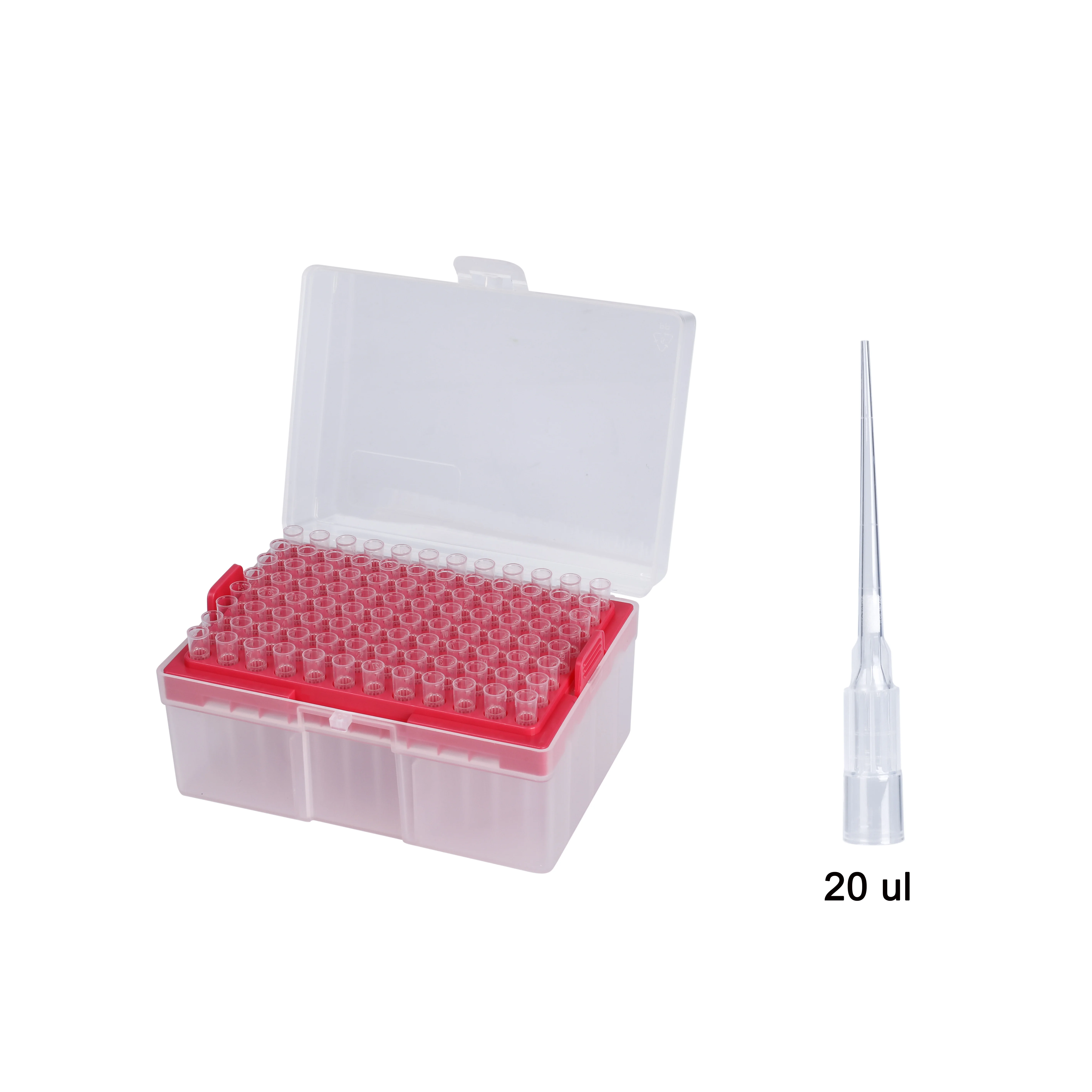 Laboratory Universal Disposable Sterile Universal Clear Suction 100ul 200ul Micro Pipette Filter Tips