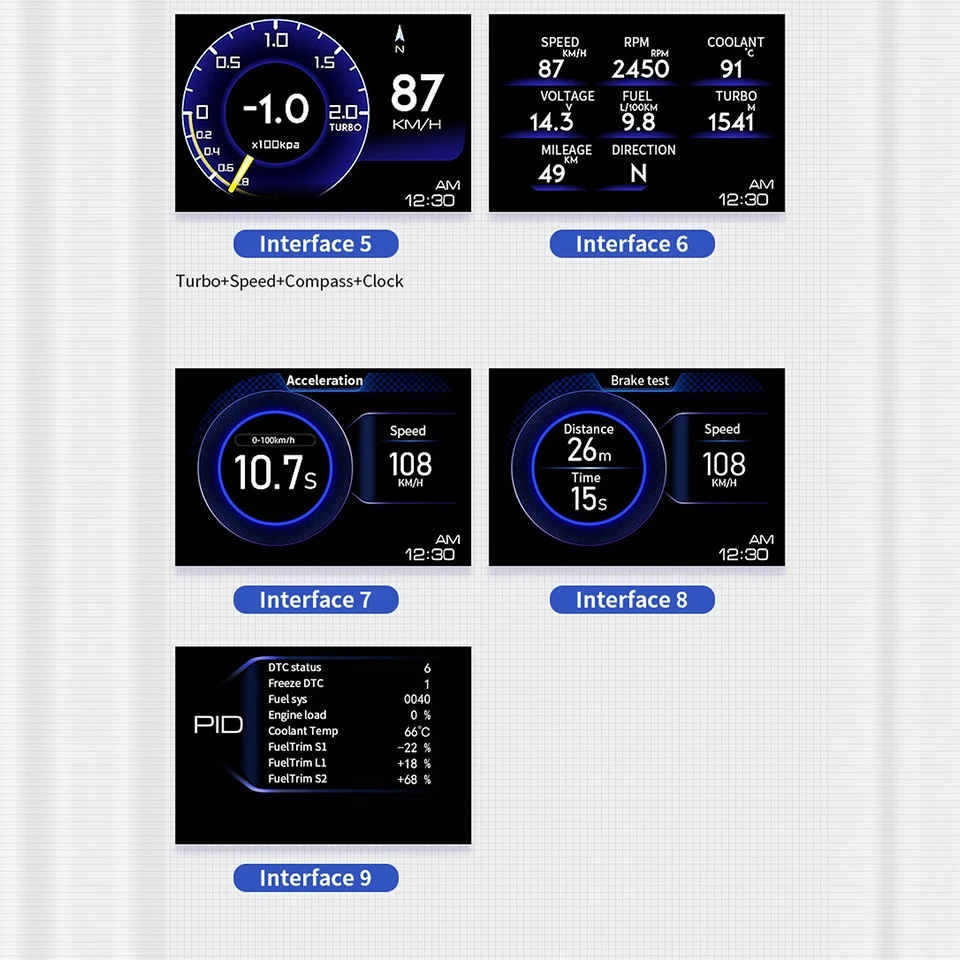 Vjoycar V60 новейший дисплей на лобовом стекле Автомобильный OBD2 + GPS смарт-Автомобильный датчик HUD Multi-lang EN KR TH JP ES цифровая сигнализация безопасности