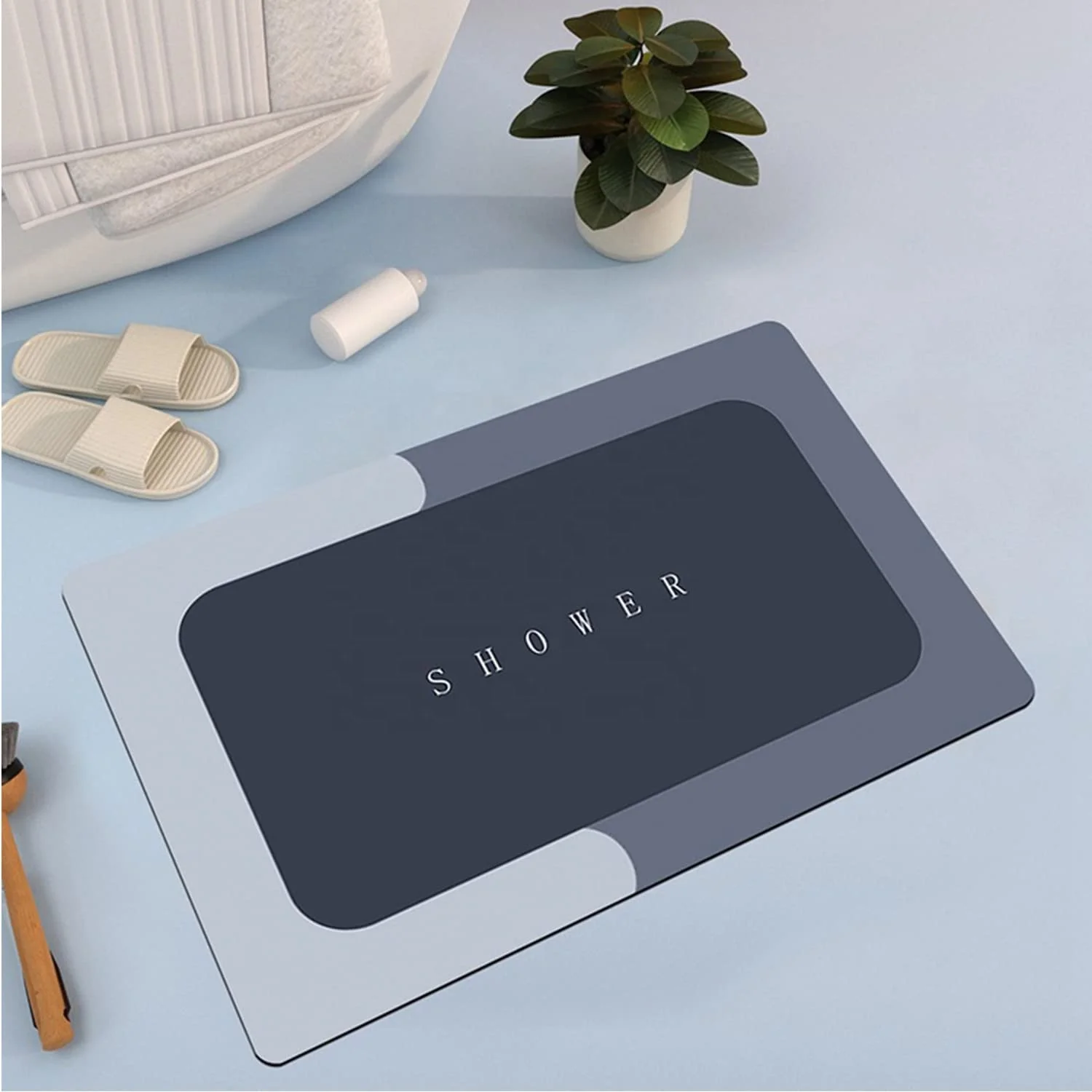 New Super Water Absorbent Floor Mat for Bath Napa Skin Super Microfiber Bathroom Mat Quick Dry Super Carpet Floor Doormat