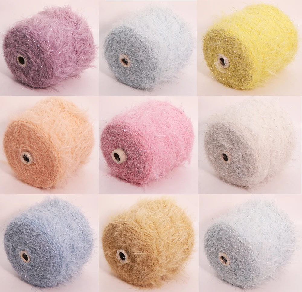 Factory Sales Fancy Sequined Yarn Fancy Yarn 8cm for Weaving Sweaters Socks Furs Scarves Handwork