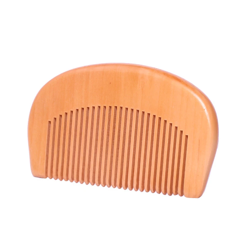 Natural wood custom logo barber men grooming kit wood beard comb