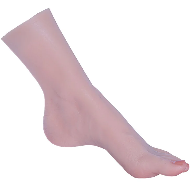 2022 Lifelike Silicone Practice Foot Model Sock Acrylic Display Foot Mannequin Photo Shooting Props
