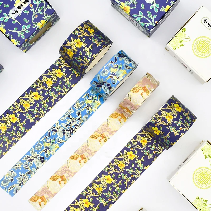 OEM custom make washi tape paper japanese masking wholesale gold foil washi tape