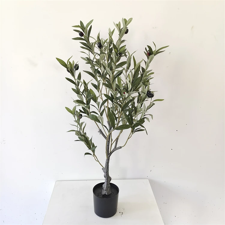 Olive Tree Artificial for Indoor Decoration High Simulation Plant Bonsai Green Plant Artificial Plant Faux Olive Tree With Pot