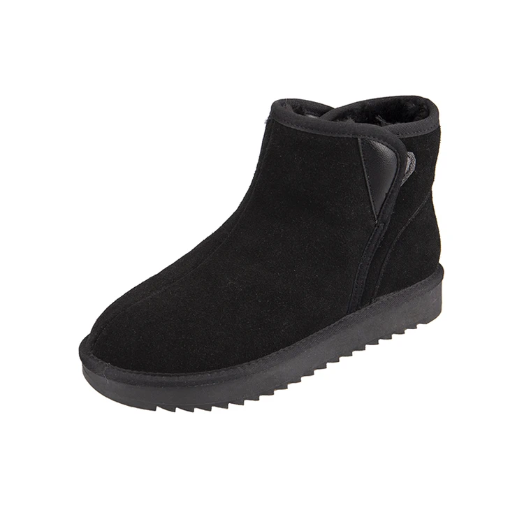 Magic tape furry cosy faux fur plush winter boots for women