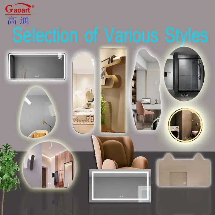 Bath Room Smart Fitness Backlit Espejo Inteligente Infinity Round Shower Bathroom Led Light Mirror