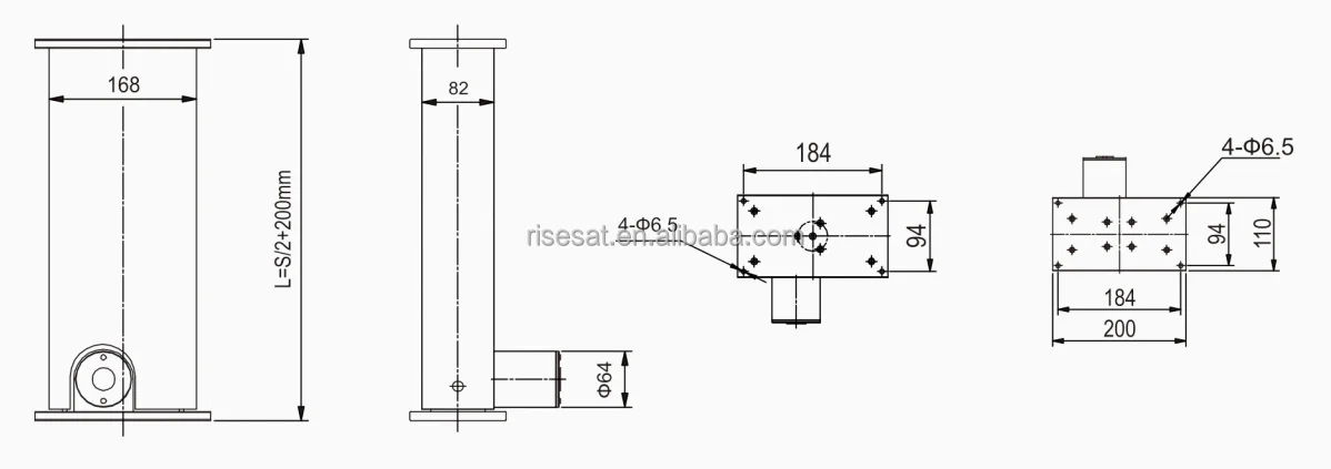 Электрический привод подъемной колонны для мебели 24V 2000N