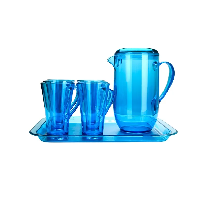 
 Новый дизайн, высококачественный безопасный пластиковый чайник для воды объемом 1500 мл с набором чашек  
