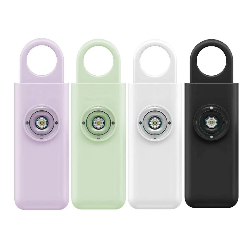 Rechargeable Smart Anti-wolf Alarm Flashlight Woman Rescuer Outdoor Self-defense Keychain Personal Alarm
