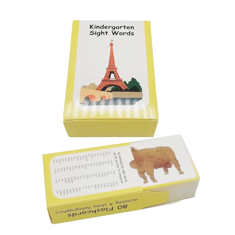 Пользовательские печатные бумажные Мультяшные флэш-карты говорящие Обучающие буквы флэш-карты игрушки для детей