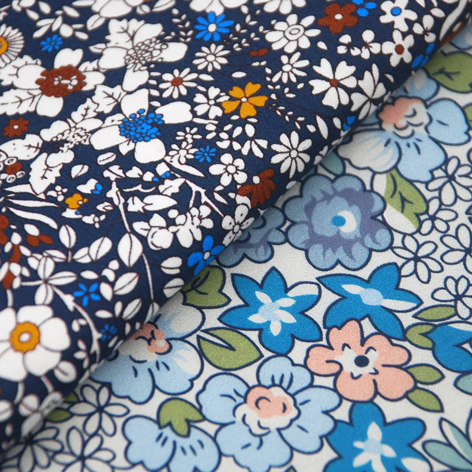 China Wholesale Low MOQ customized little floral pattern 100% cotton digital printed fabric for women garment