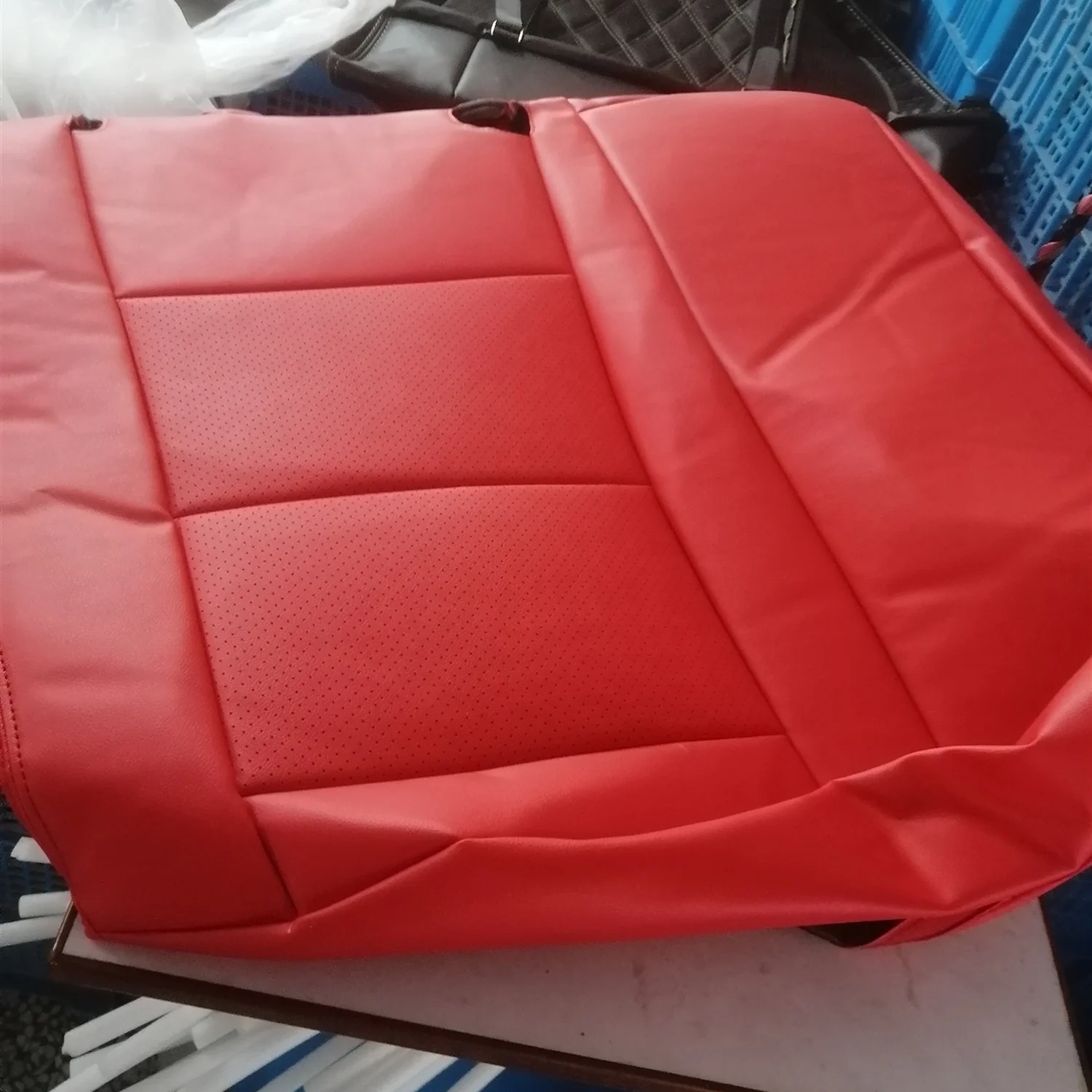 car seat cover for toyota pvc red leather 7 seats LC 150 seat cover