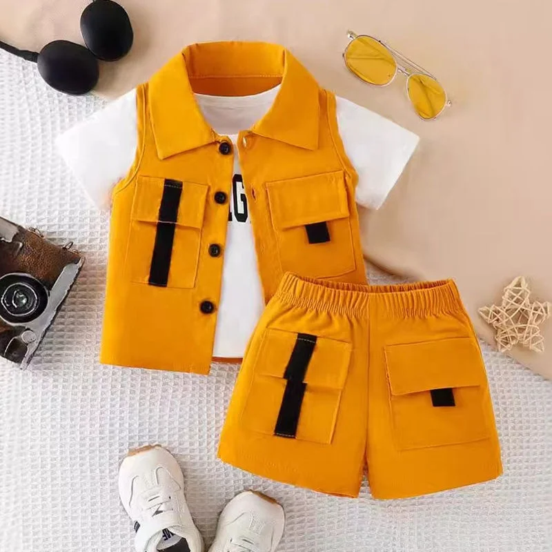 Trend 3 6 9 to 12 18 24 Months 1 2 3 Years Old Infant Cargo Suit Children Wears Outfits Kids Boys Clothing New Born Baby Clothes