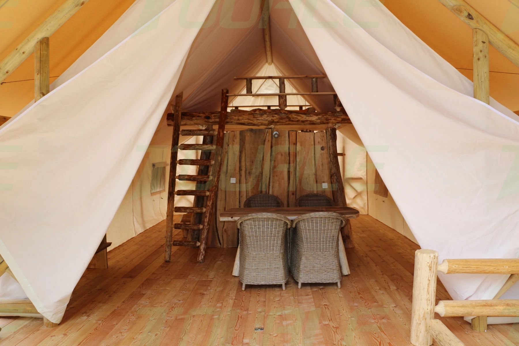 luxury outdoor safari tent wooden pole sunroom tent glamping for hotel