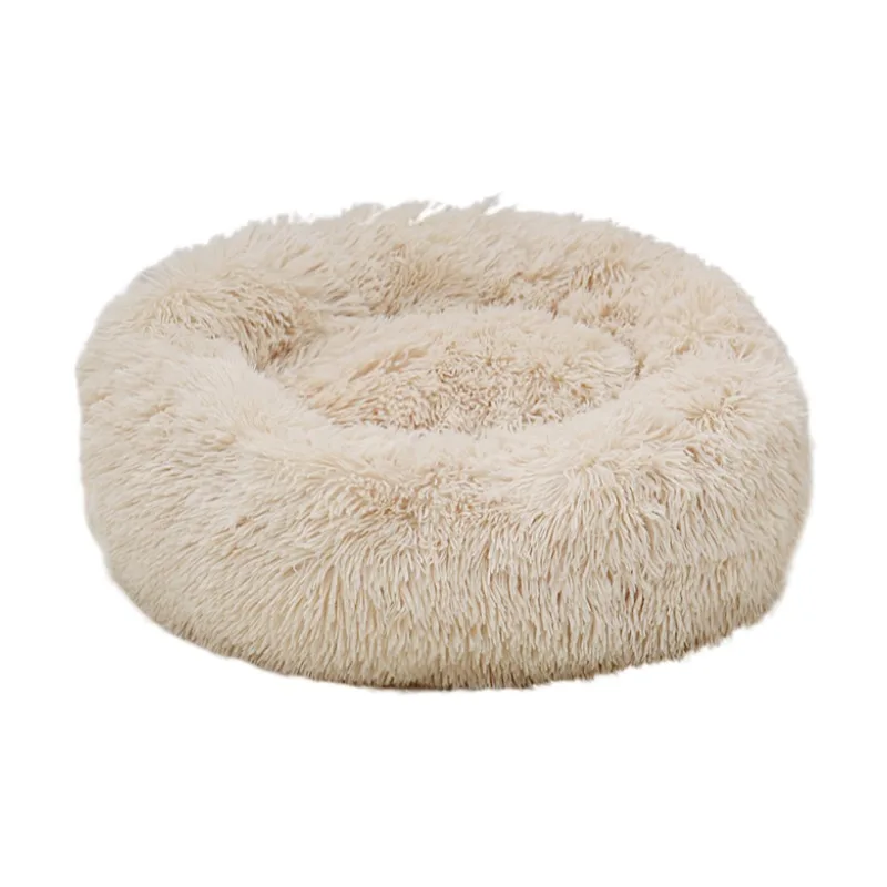 Stylish Design Popular Durable Many Colors Custom Washable Autumn Winter Thickened Plush Donut Pet Bed For Cat Rest