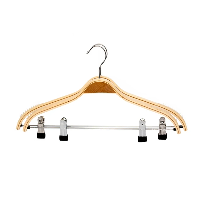Laminated Hangers With Clips Wooden Hanger Plywood Hangers For Clothes