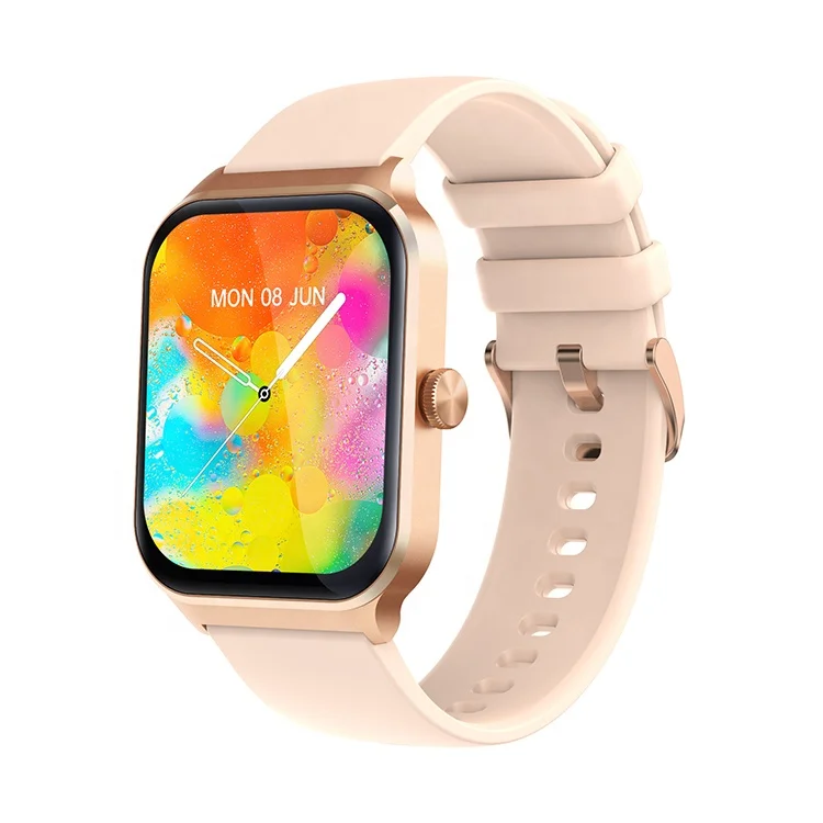 High Quality P60 Fashion Smart Watch 1.96 inch Touch Screen IP67 Waterproof BT Call Voice Assistant Many Sports Modes Smartwatch