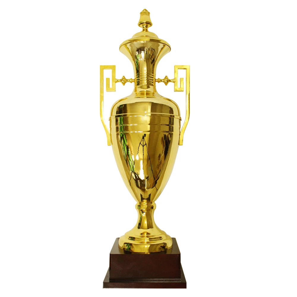 Коллекция Yiwu оптовая продажа металлические трофеи и медали Trofeu De Competicao Заказная деревянная основа золотой футбольный мяч трофей