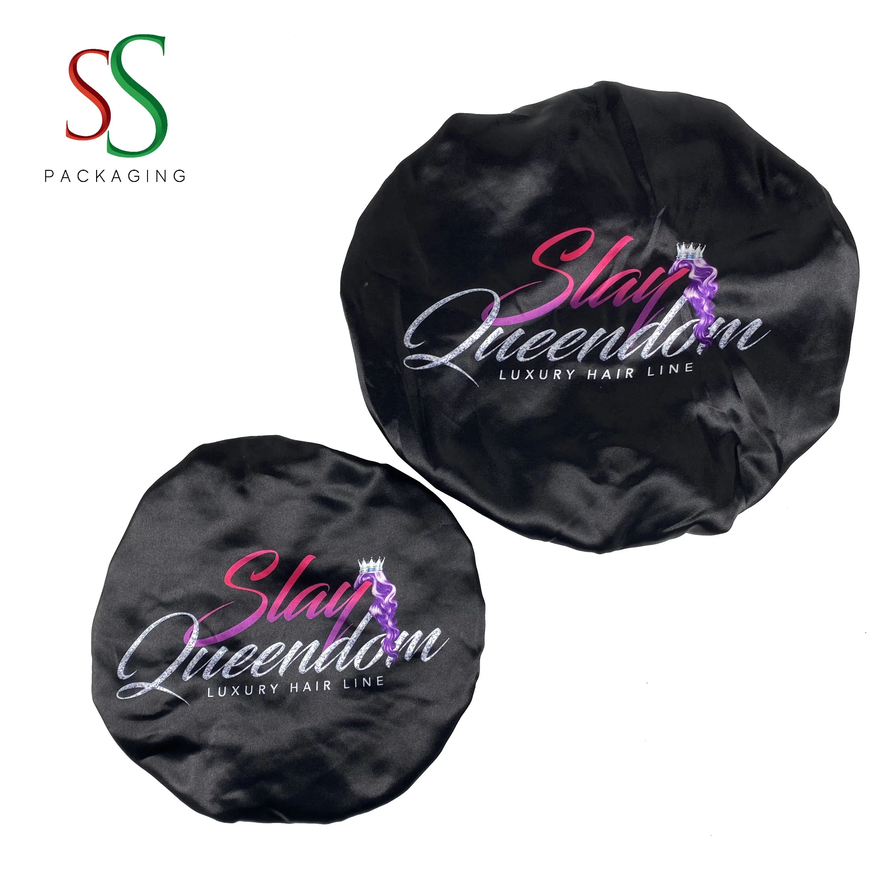 SS Hair Packaging High Quality Mommy and Me Bonnets Set with Custom Logo Hair Bonnet Style