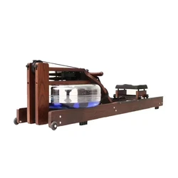 Wholesale manufacture Foldable Wooden Rower  Machine Cardio Machine Water Rowing machine