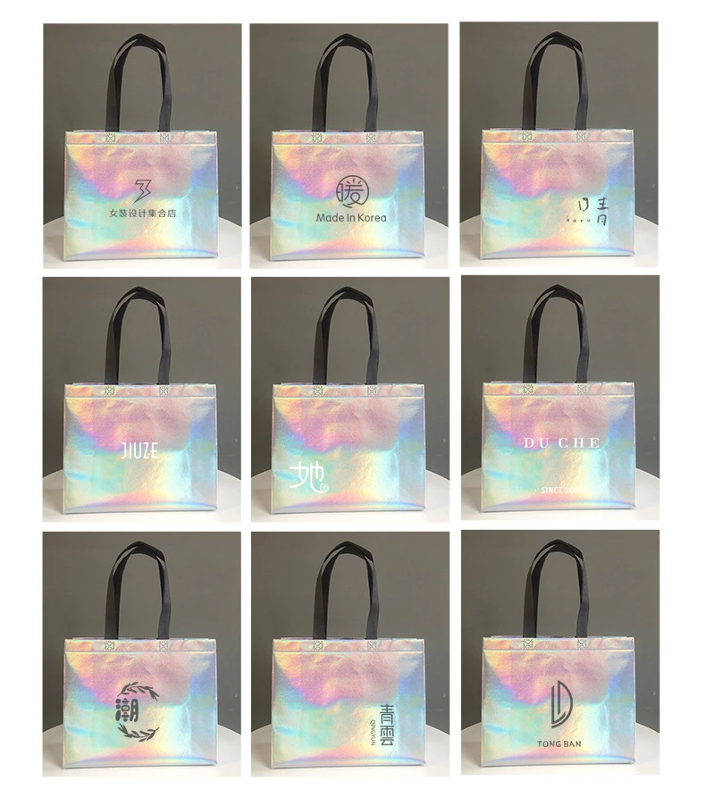 Wholesale Price Custom Printed Recycle Reusable 90g Laminated Non Woven Tote Shopping Bags Non Woven Packaging Bag